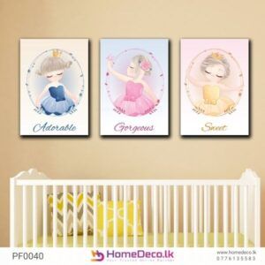 Little Princess Wall Art – Dust-resistant, laminated, perfect for kids’ room décor with framed or unframed options