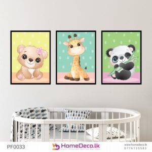 Wall Art With Cute Baby Bear – Dust and water-resistant, printed on artboard, perfect for nursery or playroom decor