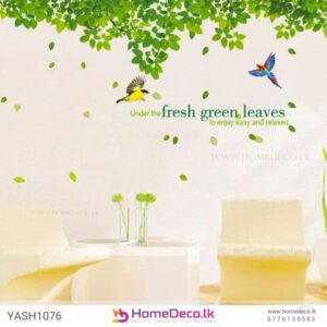 Green Leaves Wall Sticker | Nature-Inspired Home Decor | Eco-Friendly PVC Wall Sticker