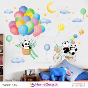Panda with Balloons Wall Sticker for nurseries and kids’ rooms in Sri Lanka