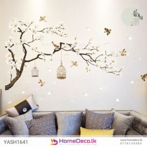 White Blossom Flowers Wall Sticker for elegant wall decor in Sri Lanka