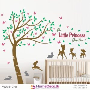 Brown Tree Baby Wall Sticker featuring a charming and elegant tree design, ideal for baby room and nursery decor.