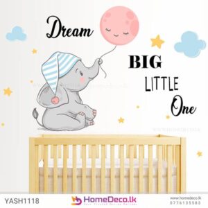 Dream Big Elephants Wall Sticker for Kids' Room Decor