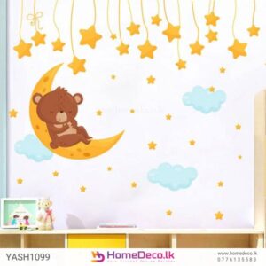 Sleepy Bear Kids Wall Sticker for a cozy, relaxing nursery or baby room decor.