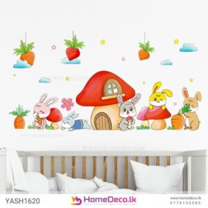 Cute Bunnies Wall Sticker for nurseries, bedrooms, and playrooms in Sri Lanka