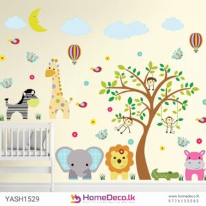 Baby Animals with Tree Wall Sticker for kids’ rooms, nurseries, and playrooms in Sri Lanka