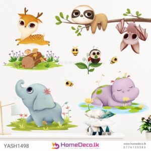 Cute Jungle Animal Wall Sticker for nurseries and kids’ rooms in Sri Lanka