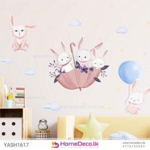 Cute Bunnies Wall Sticker for nurseries and kids’ rooms in Sri Lanka