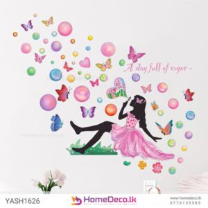 Pink Bubble Girl Wall Sticker for baby and kids’ rooms in Sri Lanka