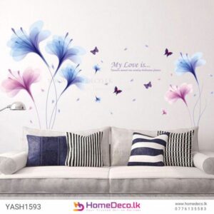 Jade Flowers Wall Sticker for living rooms, bedrooms, and workspaces in Sri Lanka