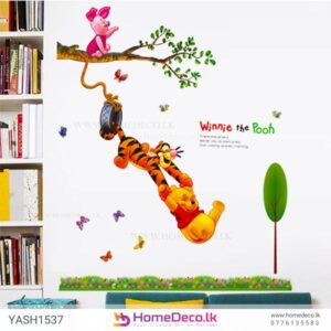 Winnie the Pooh Playing Wall Sticker for nurseries and kids’ rooms in Sri Lanka