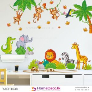 Jungle Animal Theme Wall Sticker for baby and kids' rooms in Sri Lanka