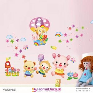 Cute Bears Wall Sticker | Adorable Bear Design for Kids Room Decor