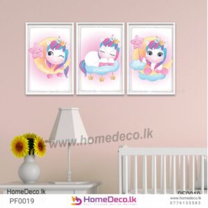 Adorable Unicorn Baby Wall Art – a sweet and vibrant nursery decoration featuring unicorns, perfect for adding charm to any baby room