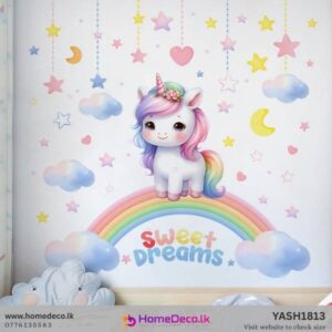 Sweet Dreams Unicorn Baby Wall Sticker nursery wall decor