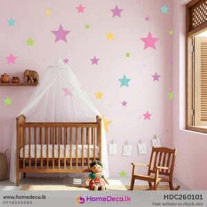 Colorful Stars Pastel Color Type Baby Wall Sticker nursery decor