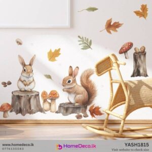Cute Bunny in Forest Baby Wall Sticker nursery wall decor