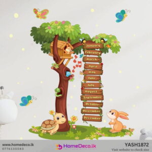 Months of the Year Kids Wall Sticker educational nursery decor